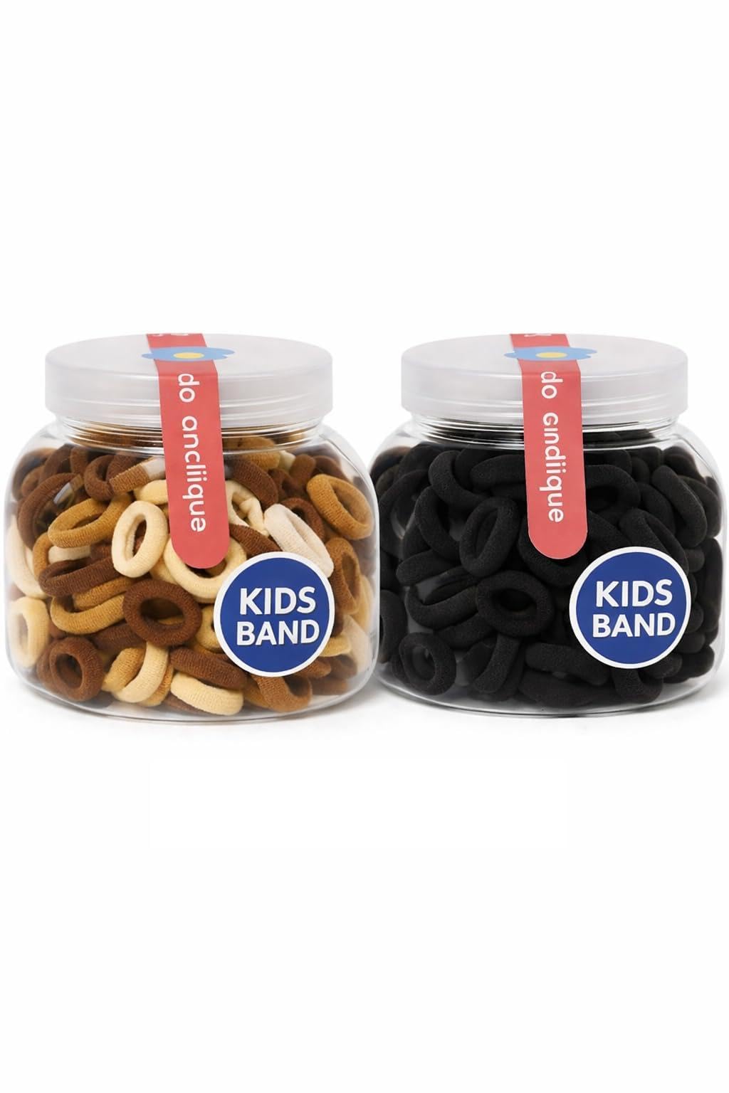 Frescorr (200 pcs) Baby Hair Ties | Soft No-Damage Premium Elastic Mini Rubber Bands for girls | Strong Stretch Ponytail Holders | Daily Use Hair Accessories | (100 Brown &100 Black)-image-6