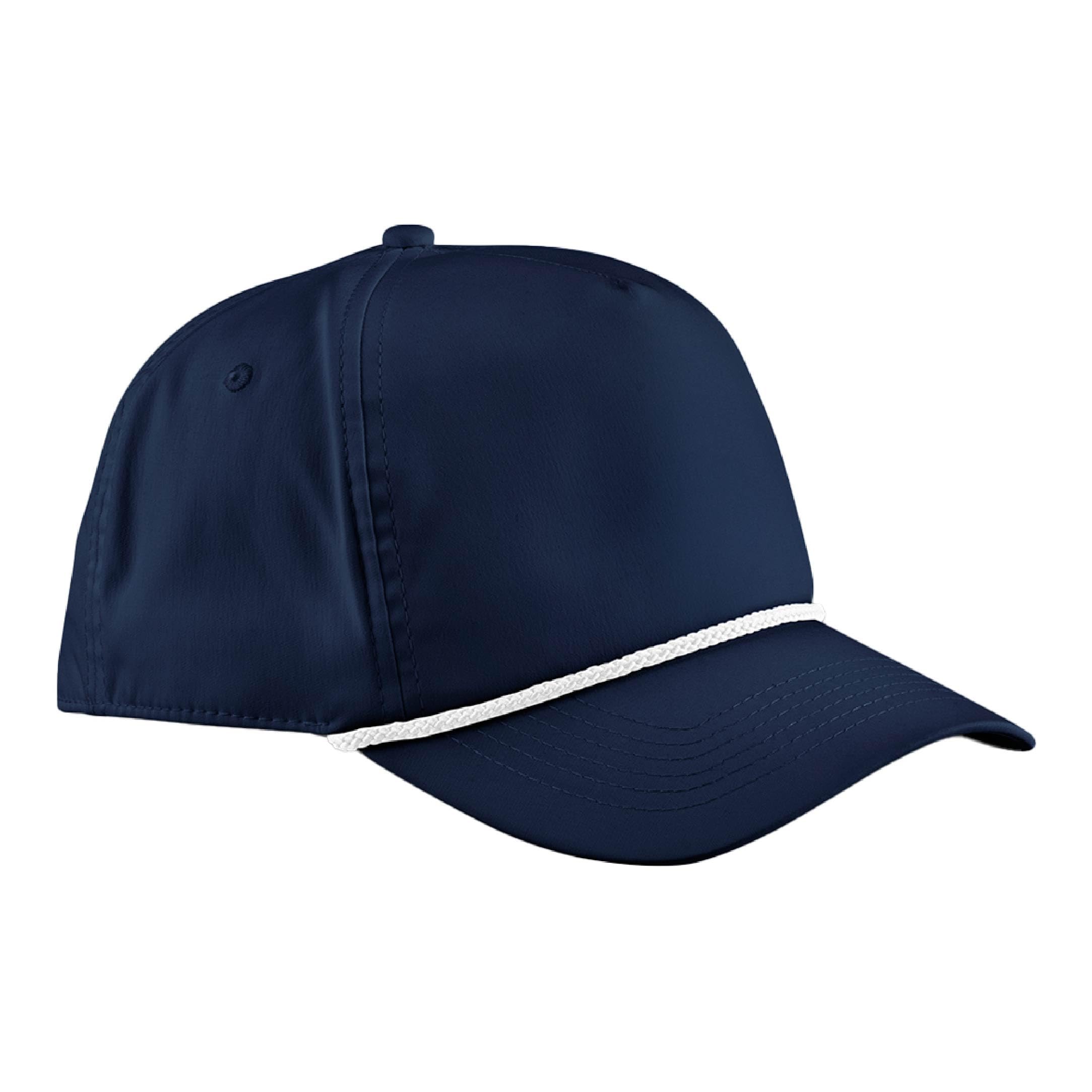 Beechfield - Rope Detail Golf - Baseball, Running Hat, All-Round, Sports Accessories, Trucker, Sun Hat, Mens, Womens, Unisex - 96% Recycled Polyester Navy/White