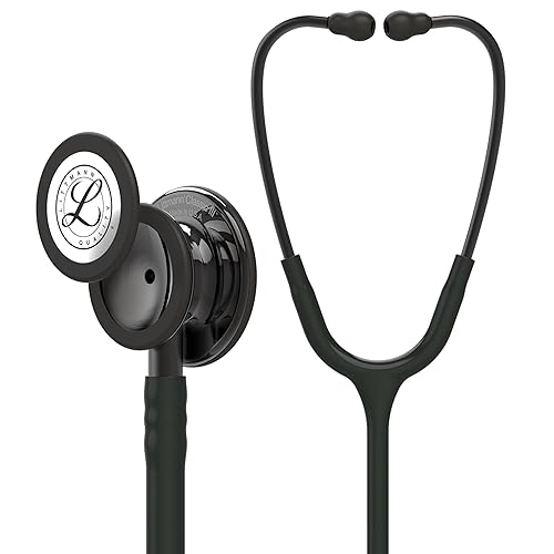 3M Littmann Classic III - Estetoscopio de monitoreo acabado color humo tubo negro 27 pulgadas 5811
