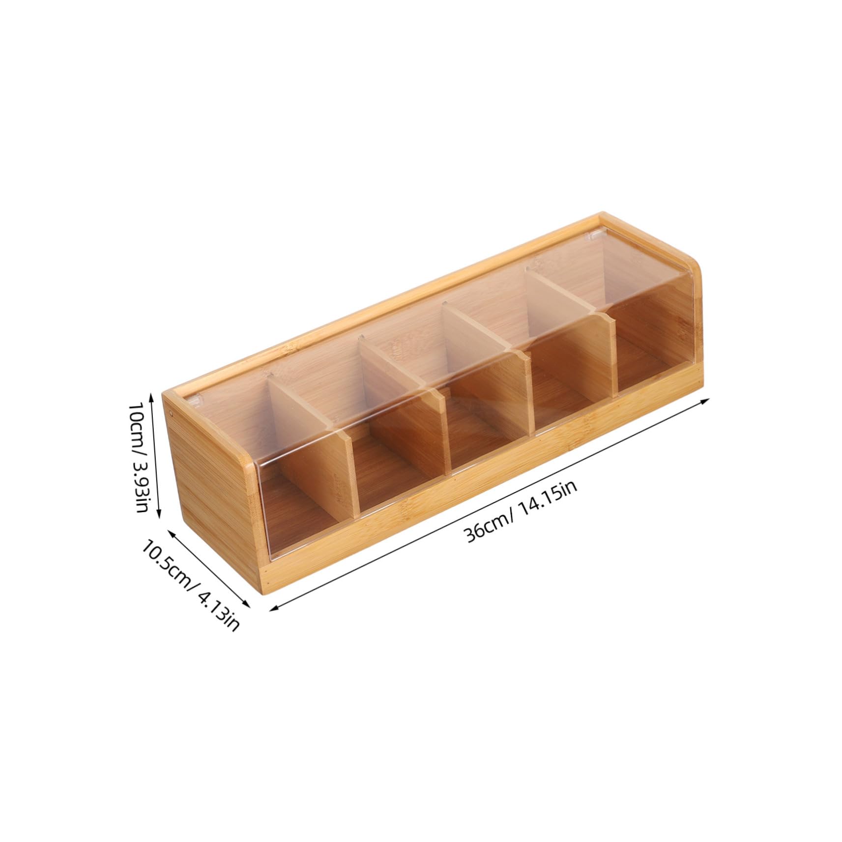 SOLUSTRE Boîte à Thé avec Compartiments Séparés Couvercle Hermétique Organisateur pour Thé Vrac Pratique pour Maison Bureau