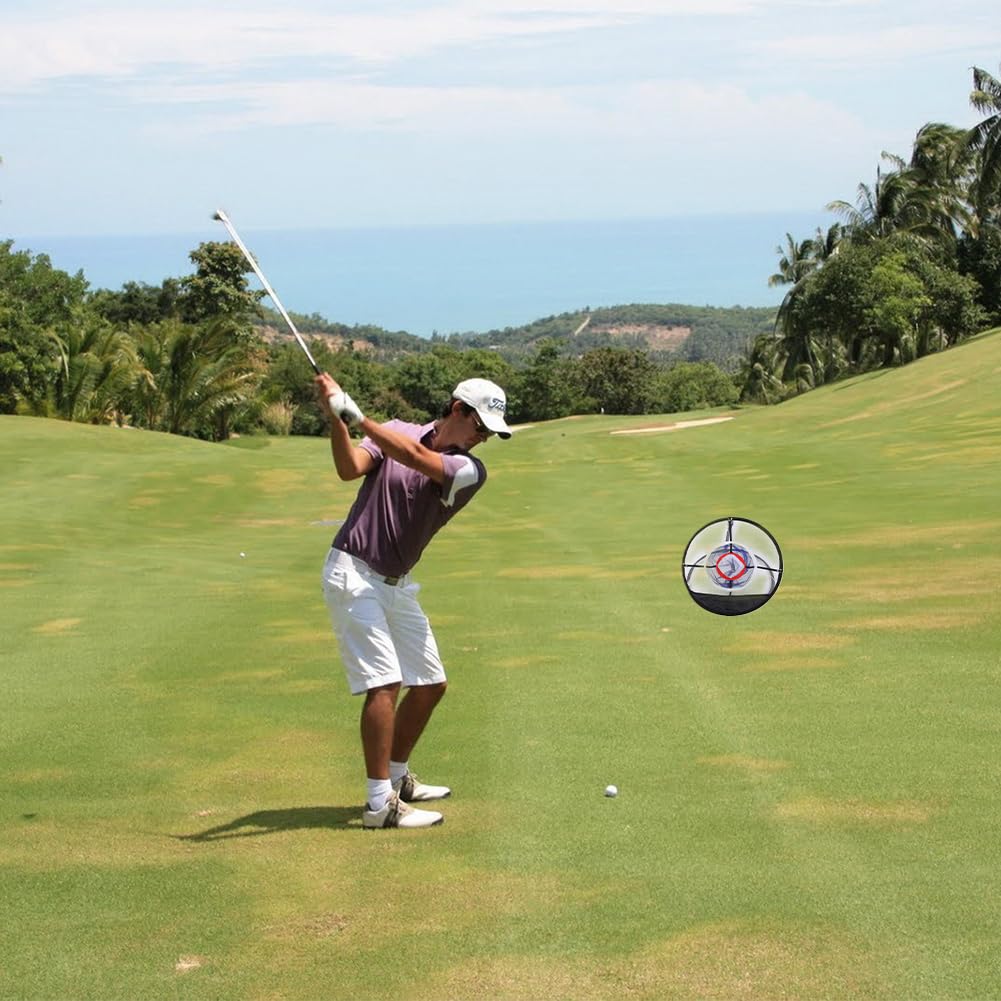 Tiiyee Golf Chipping Net, Redes de Práctica Portátil Red Jaula para Entrenamiento Golfs Drive Poniendo Lona Prácticas Puertas al Aire Libre Putter Interior Accesorios Plegables Interiores