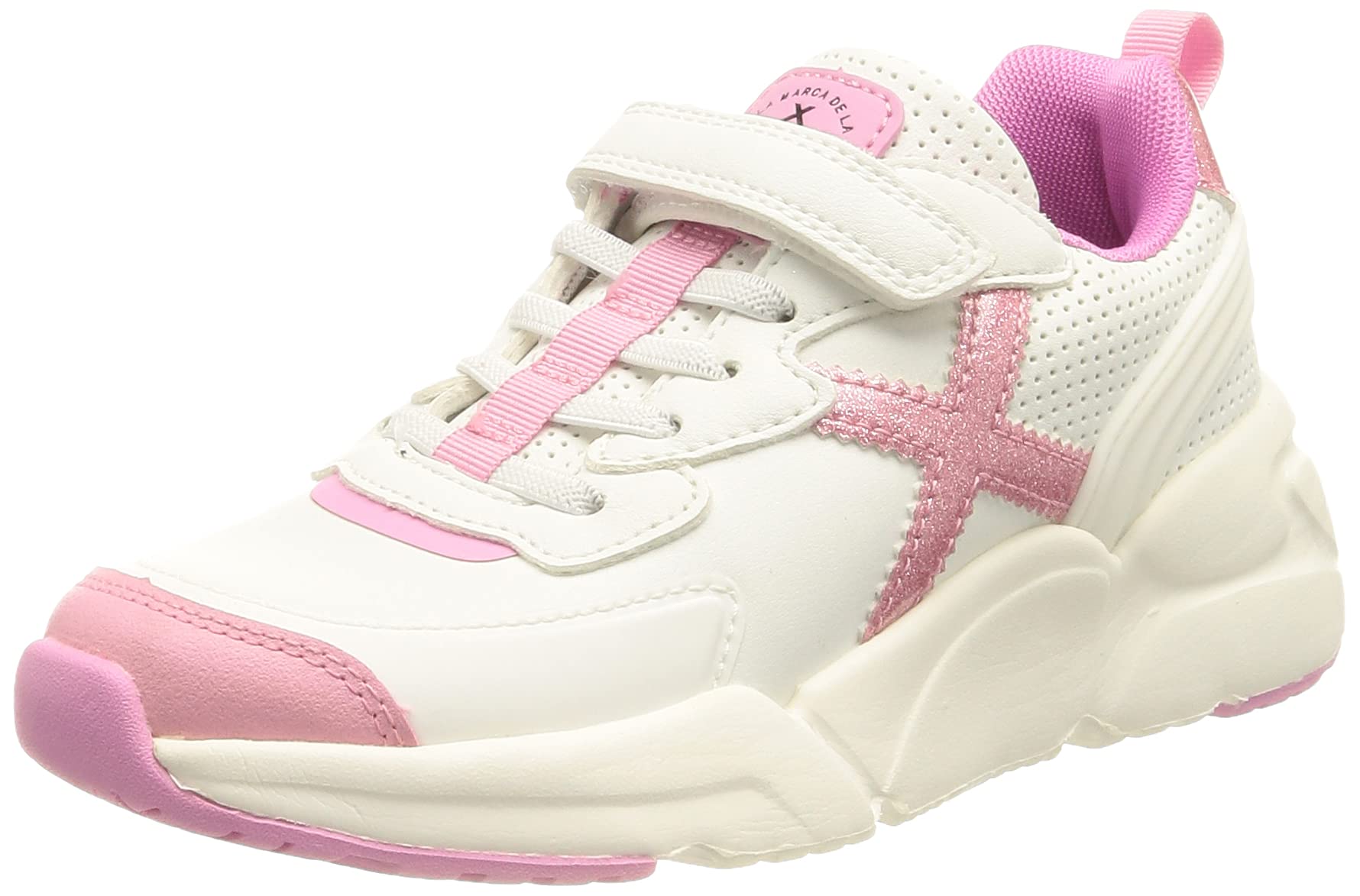 Munich Mini Track Laces 34, Unisex Children's Trainers Size: 38 EU White