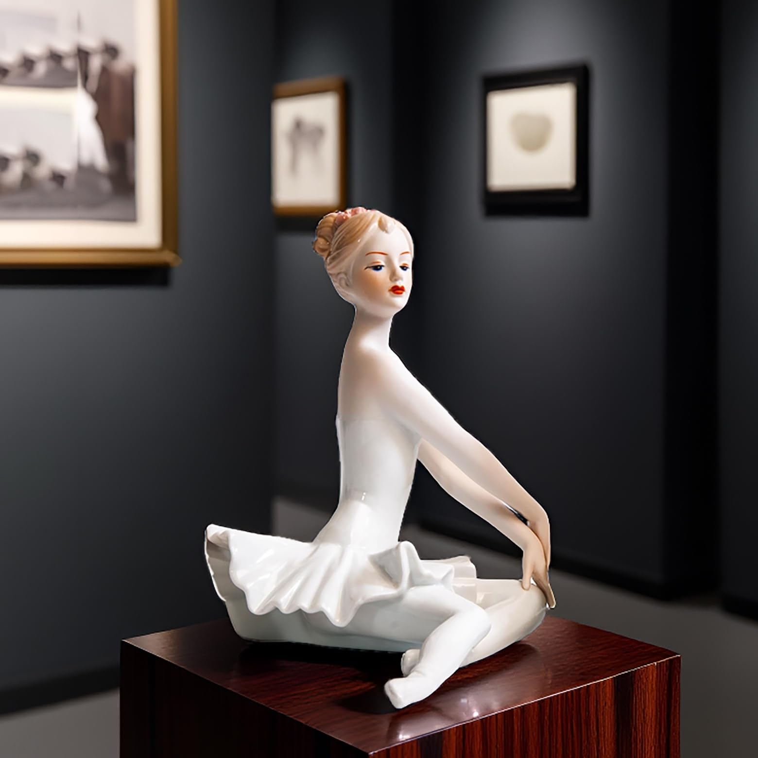 MTME Figuras de Porcelana Ballet, Estatua esculpida, artesanía, artículos de Arte, Escultura, decoración, Regalo, decoración del hogar. (D)
