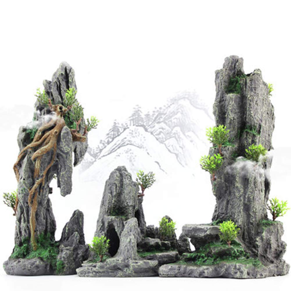 Decoraciones de Reptiles for terrario, decoración de hábitat, Acuario, Adorno for pecera(Style5)