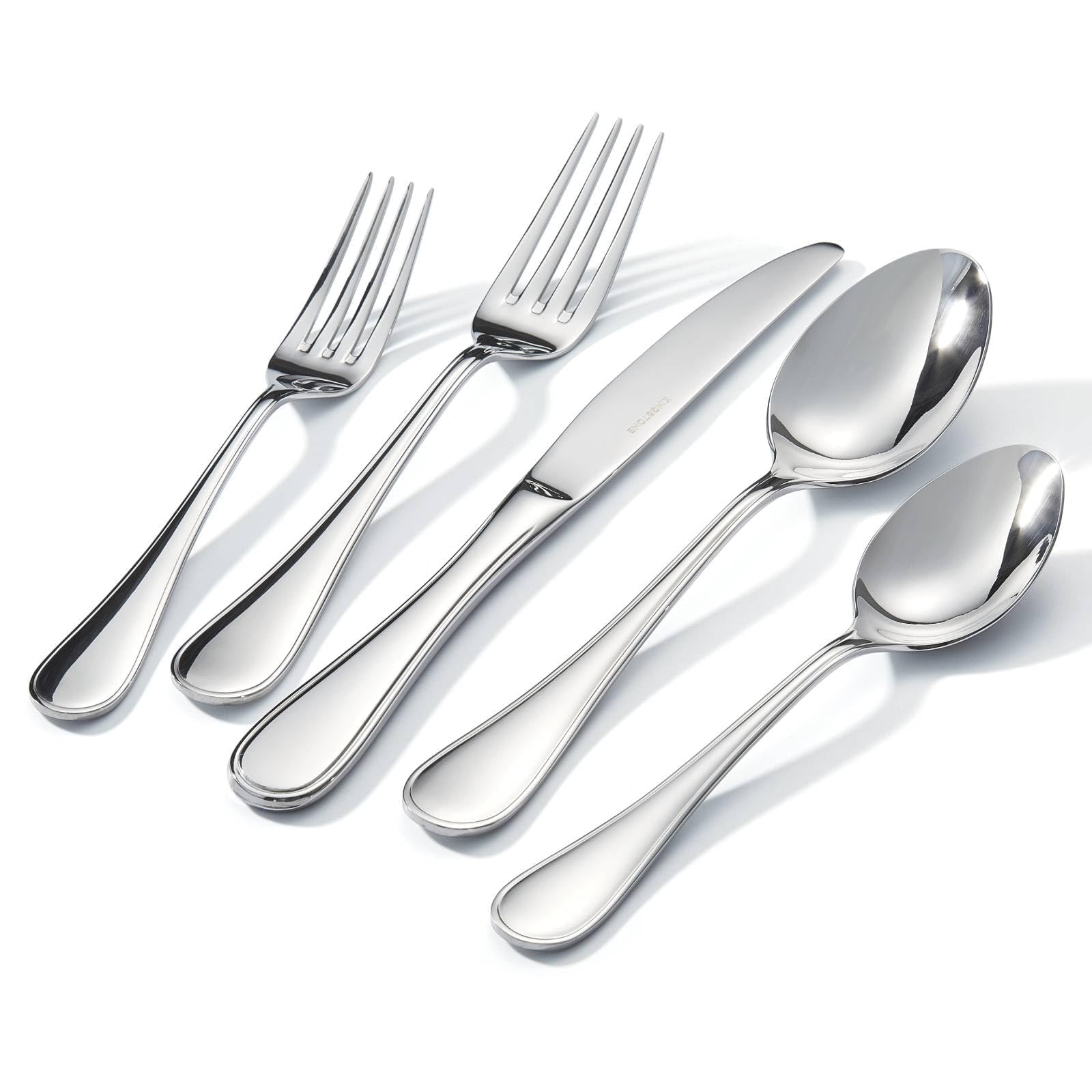 KINGSTONE 40 Piece Teardrop Silverware Set