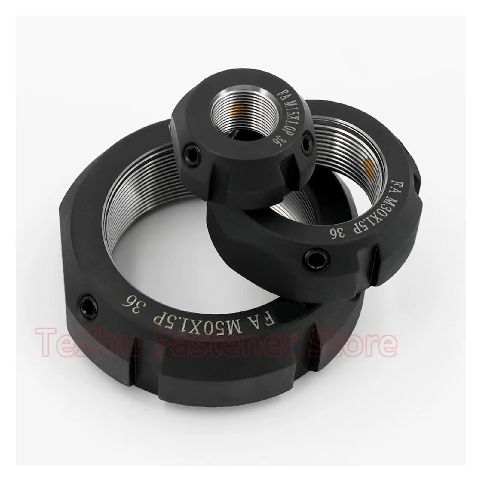 1 stücke M15-M95 FA-typ Präzision Locking Mutter Maschine Werkzeug Welle Spindel Blei Schraube Runde Pitch 1/1,5/2mm Stahl Muttern(FA-M60x2.0)