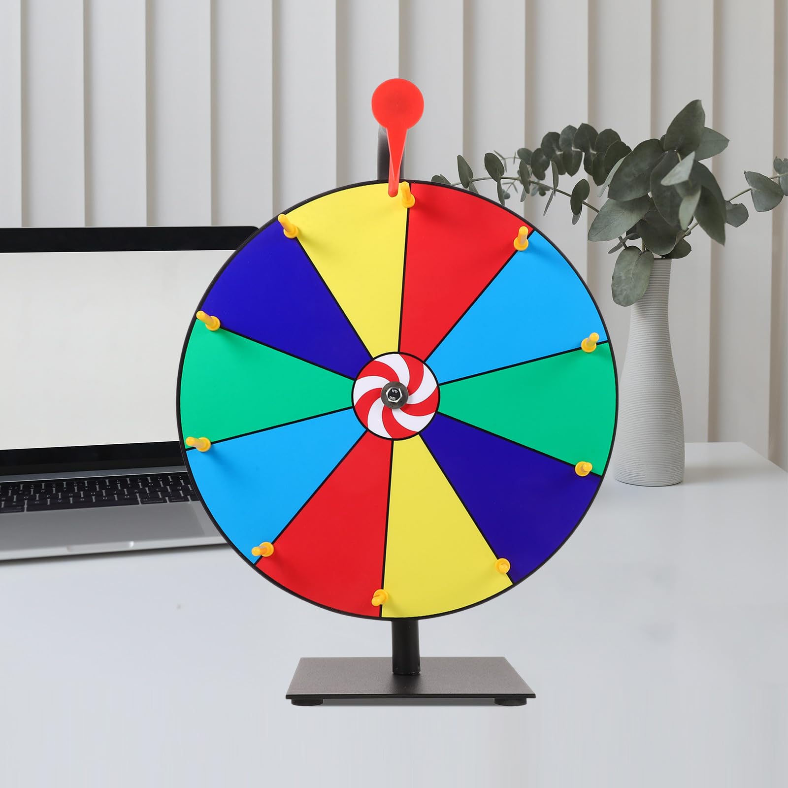Ruota dei Premi da Tavolo 30 Cm Girevole per Giochi di Società e Forniture per Feste, Giradischi della Lotteria Portatile, Accessorio Multiuso per Eventi e Ricompense