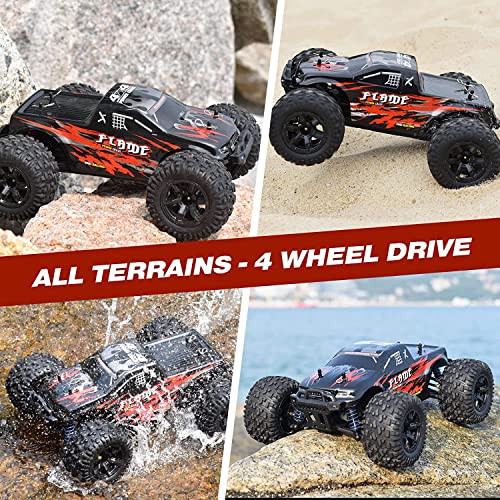 Elvodosia Rc Remote Control Cars Trucks, 1/16 Scale Hobby 4X4 Offroad Cars For Adults[Red][30+ Mph][Double Batteries+Charger][2.4 Ghz Controller],Monster Rc Cars Toys For Adult,Kid Boy Age 8-12 7-10 #TOP5