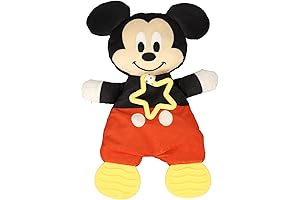 Stuffed Mickey Mouse Plush and Sensory Crinkle Teether Toys for Newborn Baby...