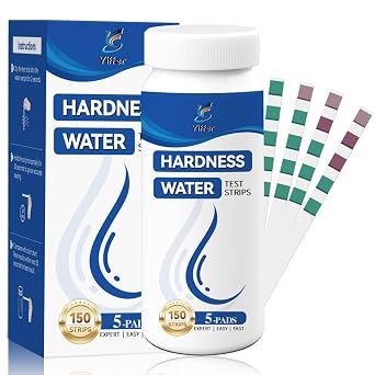 Water Hardness Test Kit with 5-Pads150strips | Hard Water Test Strip,Tap/Well/Pool/Spa/Softener/Drinking, Accurate0-425ppm