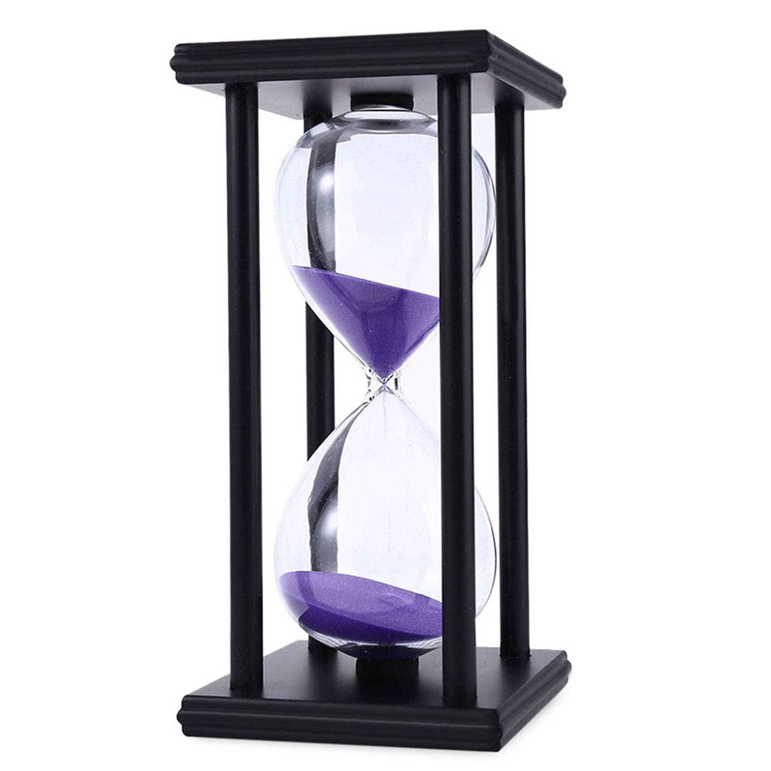 Temporizador de arena de 60 minutos de reloj de arena de la cocina de la escuela de madera moderno reloj de arena reloj de arena temporizador de té decoración del hogar regalo