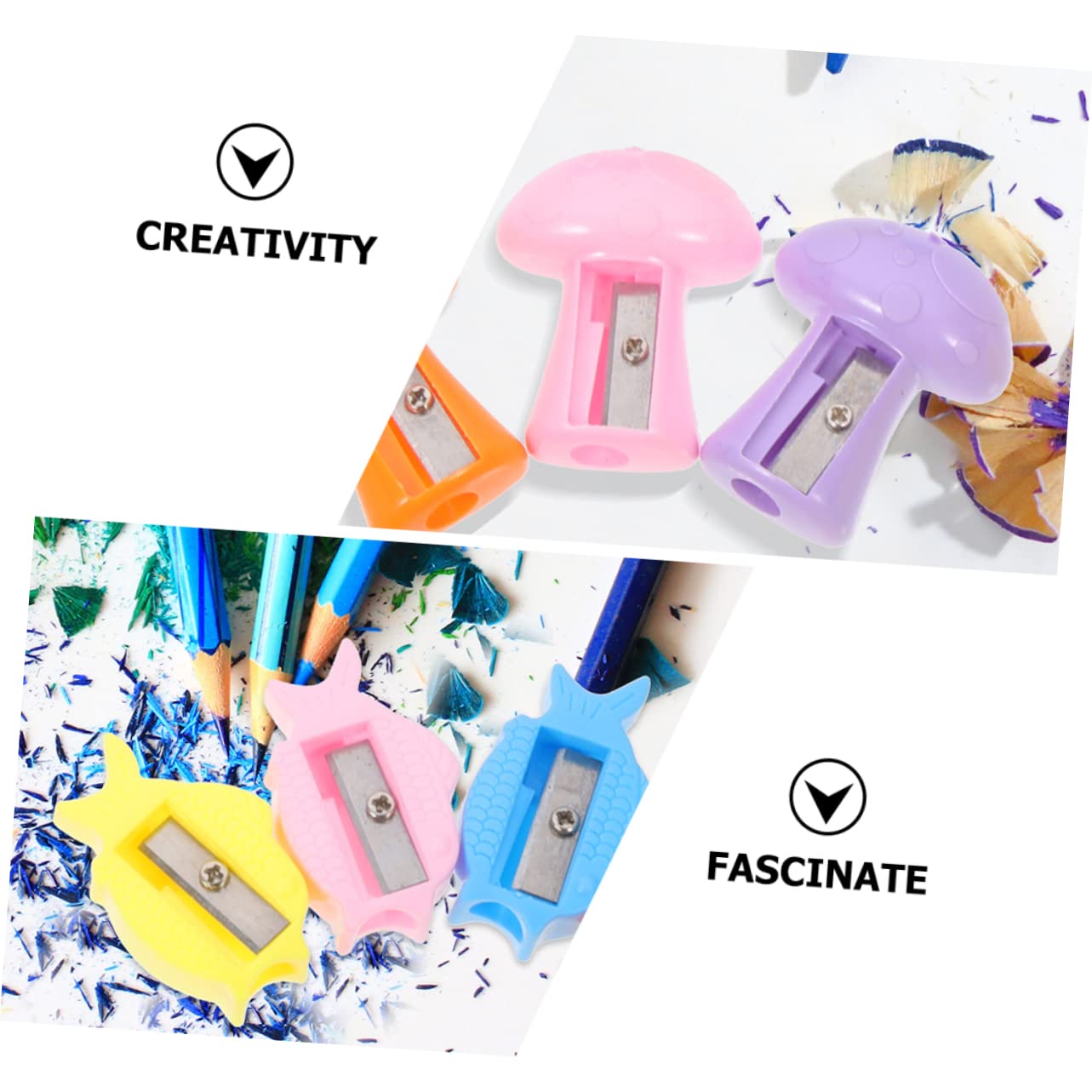 Lurrose 90 Pz temperamatite dei cartoni animati pencil sharpener temperamatite elettrico temperamatita piccoli manuali materiale scolastico in metallo plastica