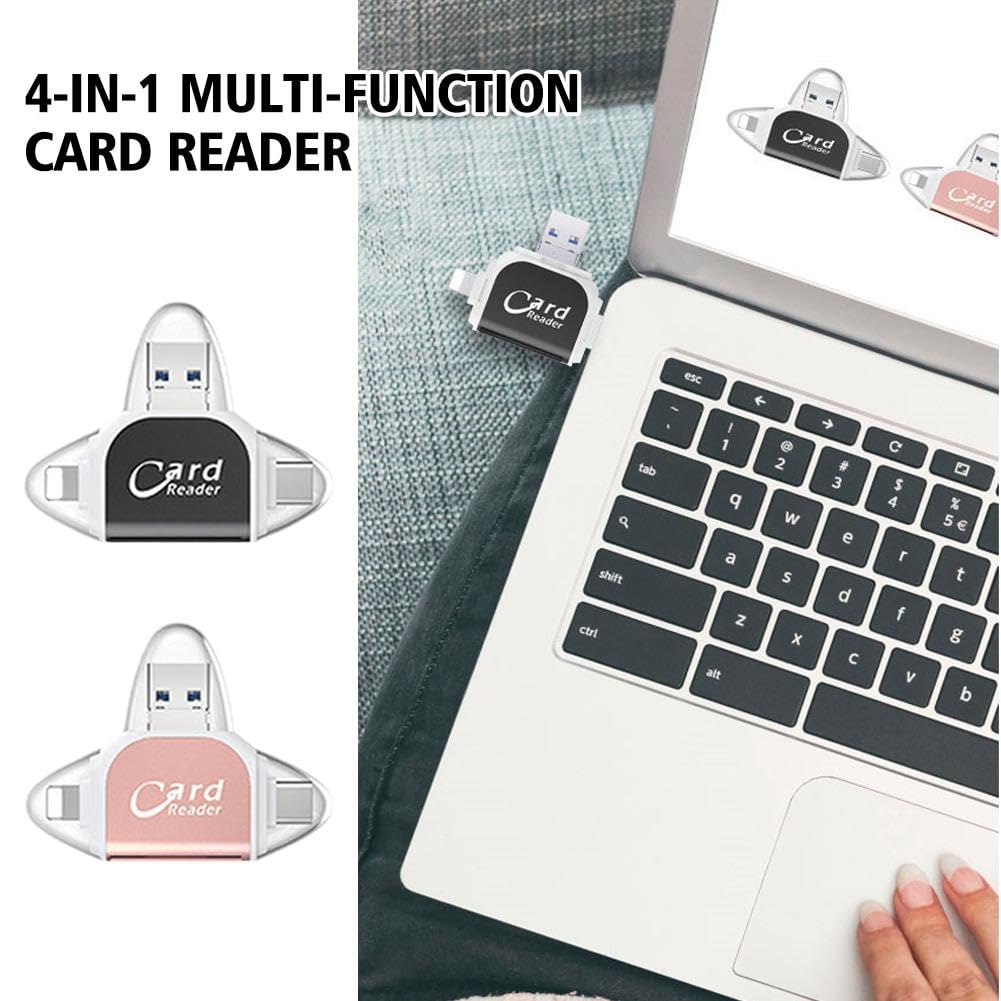Lettore di schede SD TF multi-porta 4 in 1, lettore di schede di memoria USB