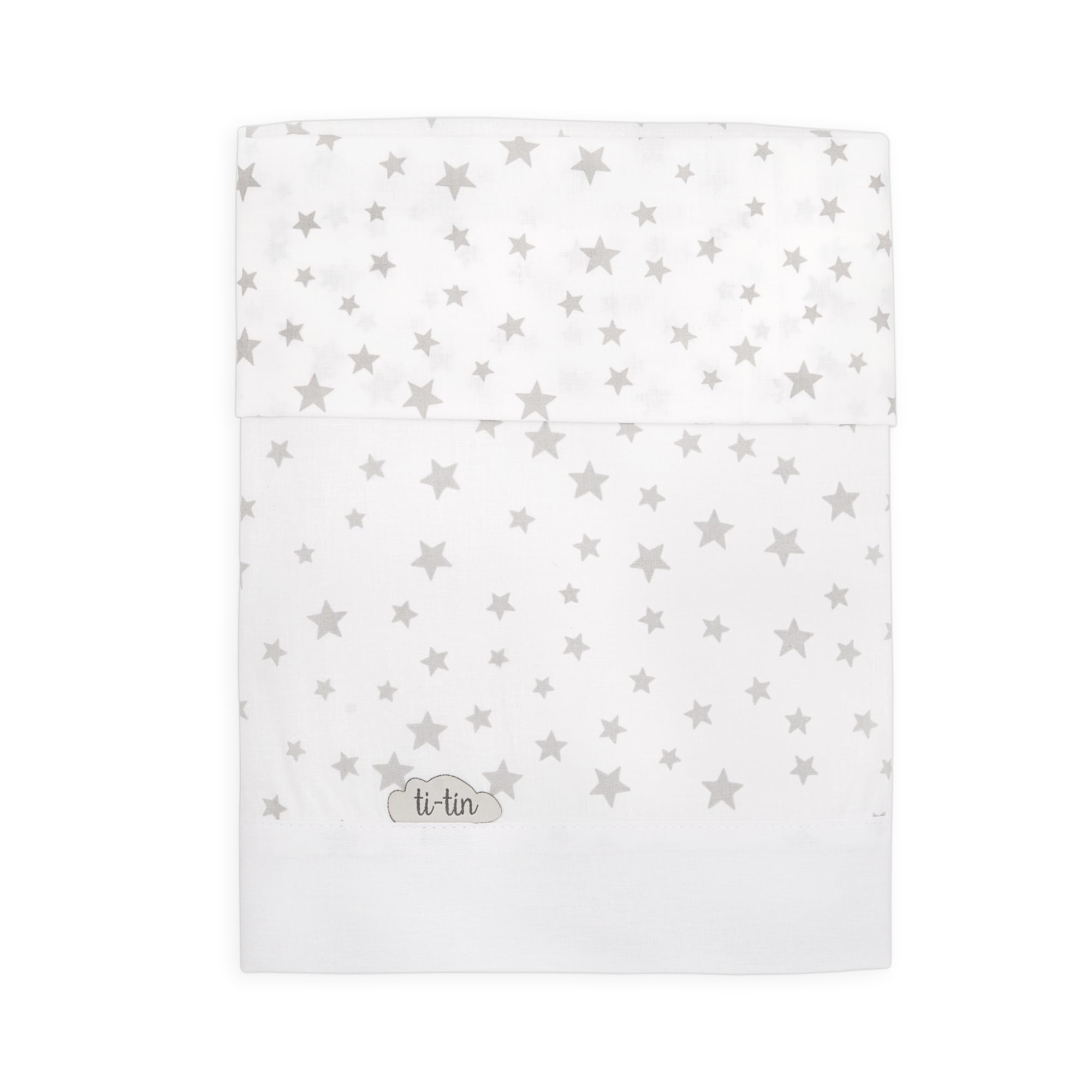 Ti TIN | Set Per Culla con Lenzuolo con Angoli, Lenzuolo, Federa, 100% Cotone | Set di 2 Lenzuola e 1 Federa | 60x120 cm