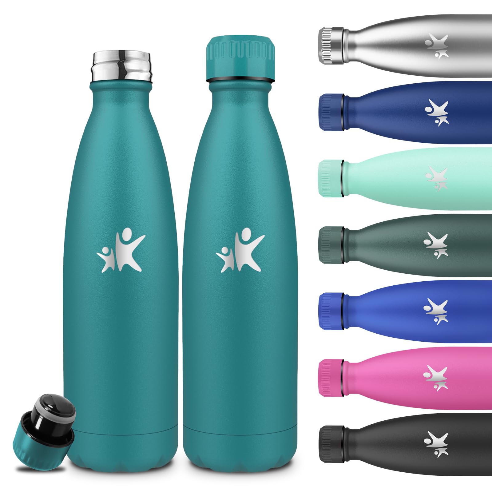 Grsta Insulated Water Bottle, 750 ml, BPA-Free, Stainless Steel Water Bottle, Leakless, Thermal Bottles, Vacuum Insulated, Stainless Steel Water Bottle for Camping, Running, Hiking, Yoga, Fitness