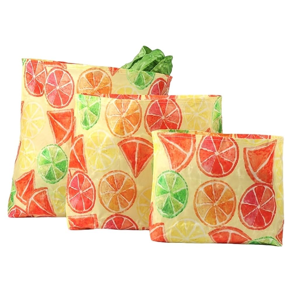 Aundhegrtt Reusable Beeswax Food Storage Bag Set(1 Set/3 Pcs), Eco-Friendly Sandwich, Bread Snack and Lunch Bags