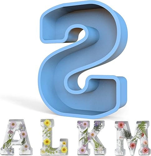 Moldes grandes de letra S para resina, moldes de silicona 3D con letra S para fundición de resina epoxi, moldes del alfabeto de silicona para resina