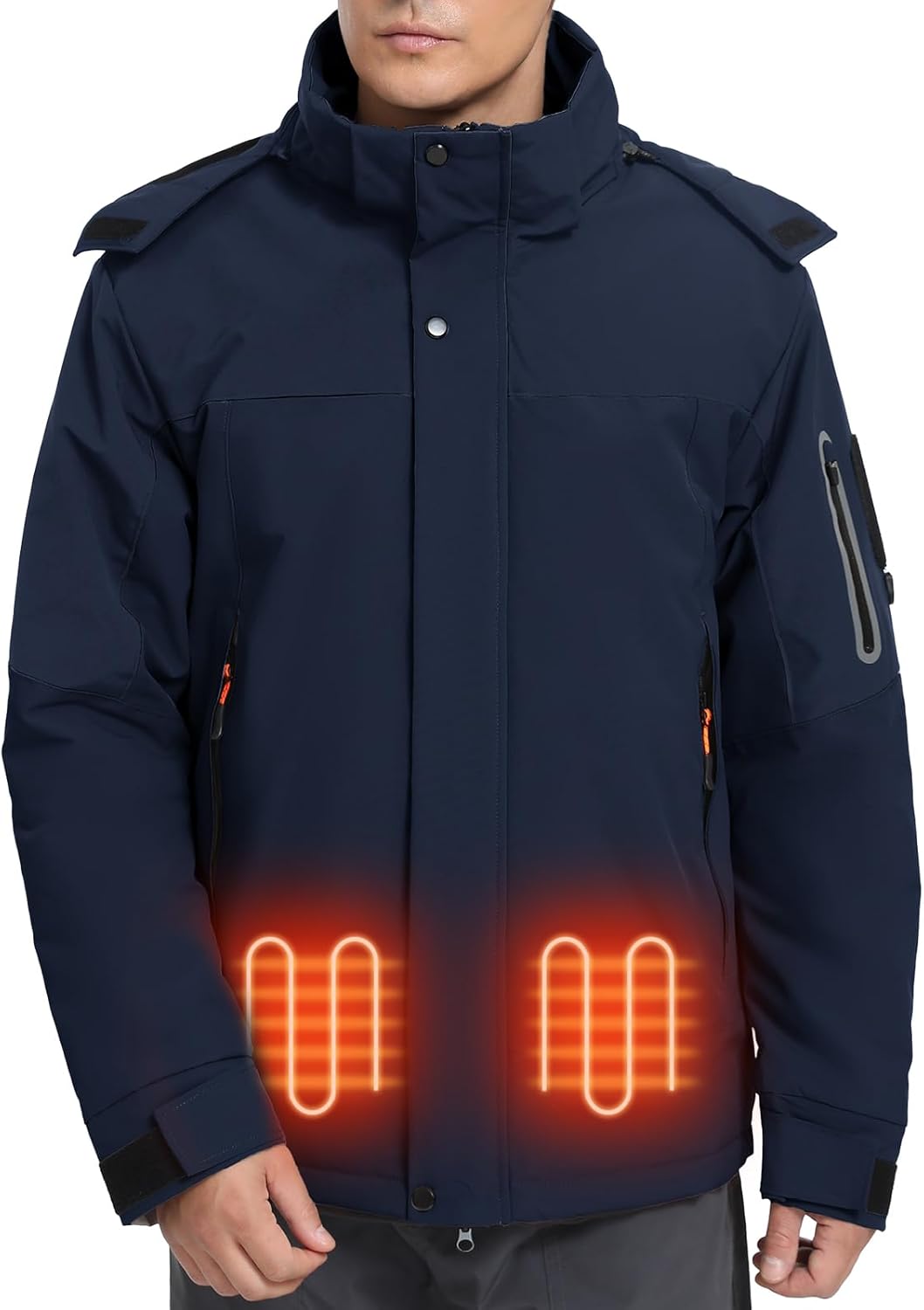 Men's Heated Jacket Waterproof with USB-A 4-Temp Control Lightweight for Skiing Hiking - Image 5