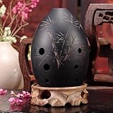 8 Löcher Ocarina Black Clay Xun Musikinstrument als Anfängergeschenk(C-bamboo)