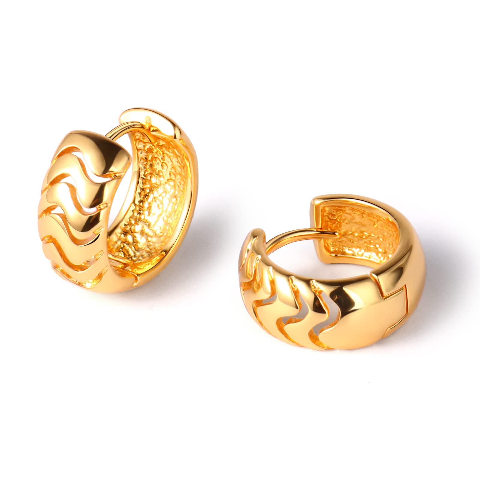 あい　Classic Hoops Thick Small Gold Classic 1