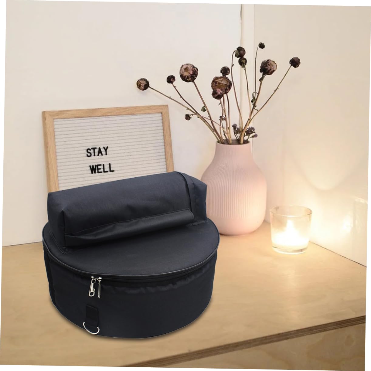 Hemoton Drum Percussion Accessory Bag Oxford Cloth Instrument Drum Gig Backpack Pockets Bag Shoulder Strap and outside Pocket