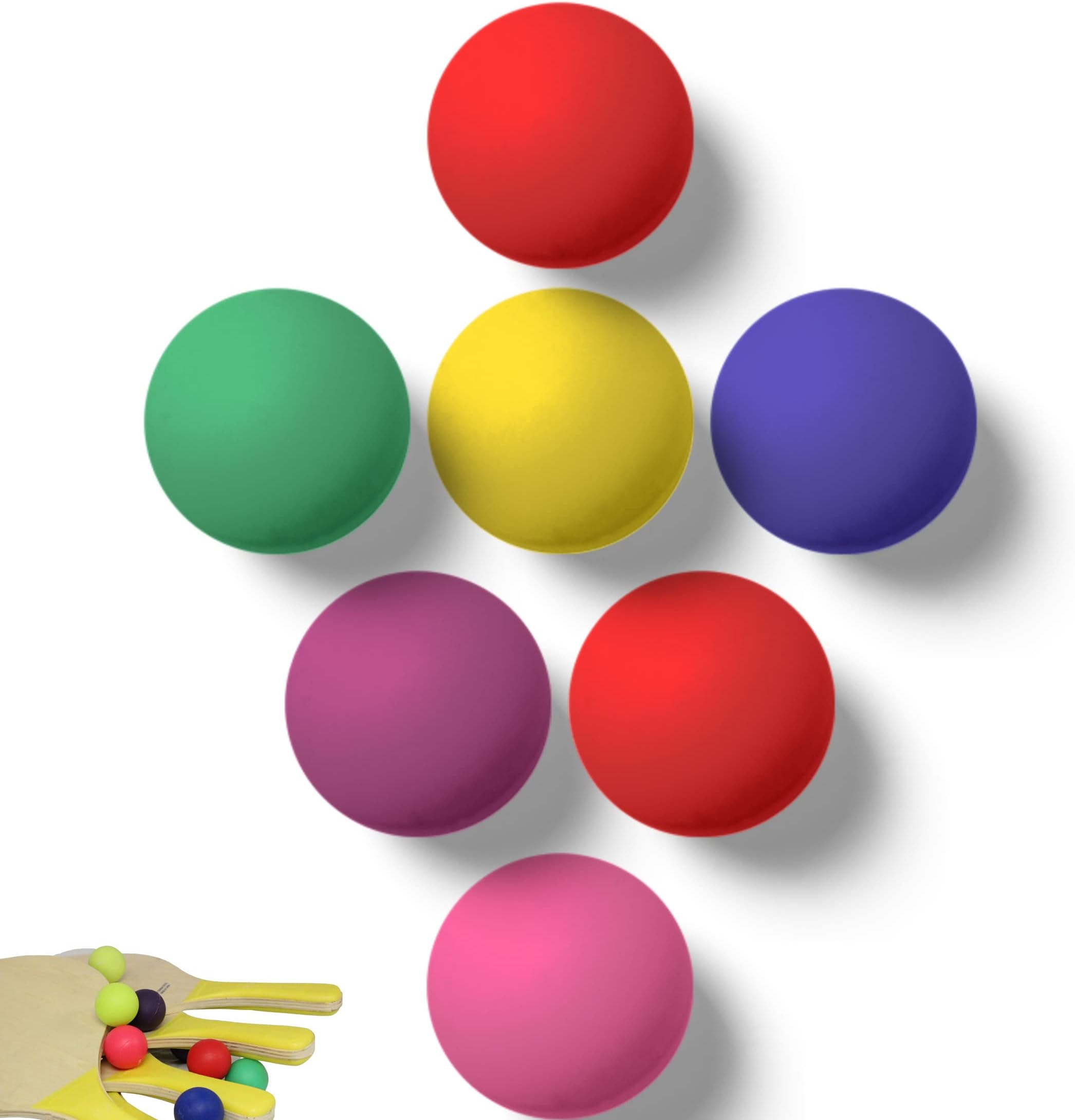 W4W Beach Paddle Ball replacement balls – Extra Balls for Pro Kadima & Smashball Racket Set