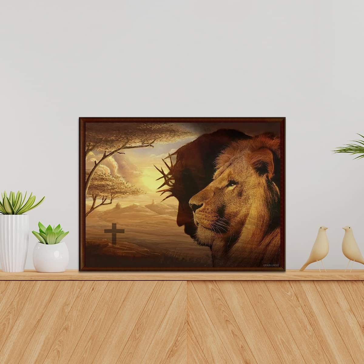 Christmas Gift Lion Jesus Christ Religious God Diamond Painting Kit for Adults Beginners Full Drill Diamond Art Painting by Number Kits Gem Art 12x16 inch Suitable for New Year, Valentine's Day