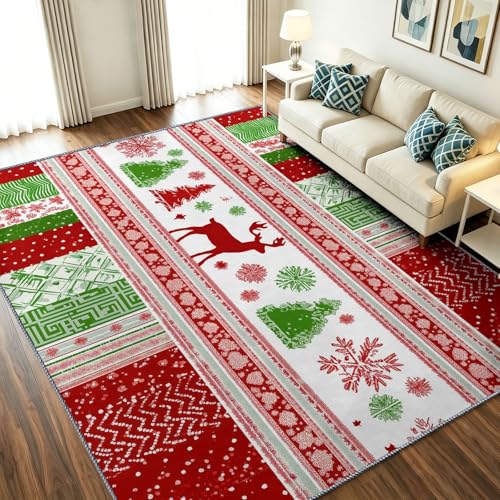 Tapis renne flocon de neige antidérapant et lavable en machine