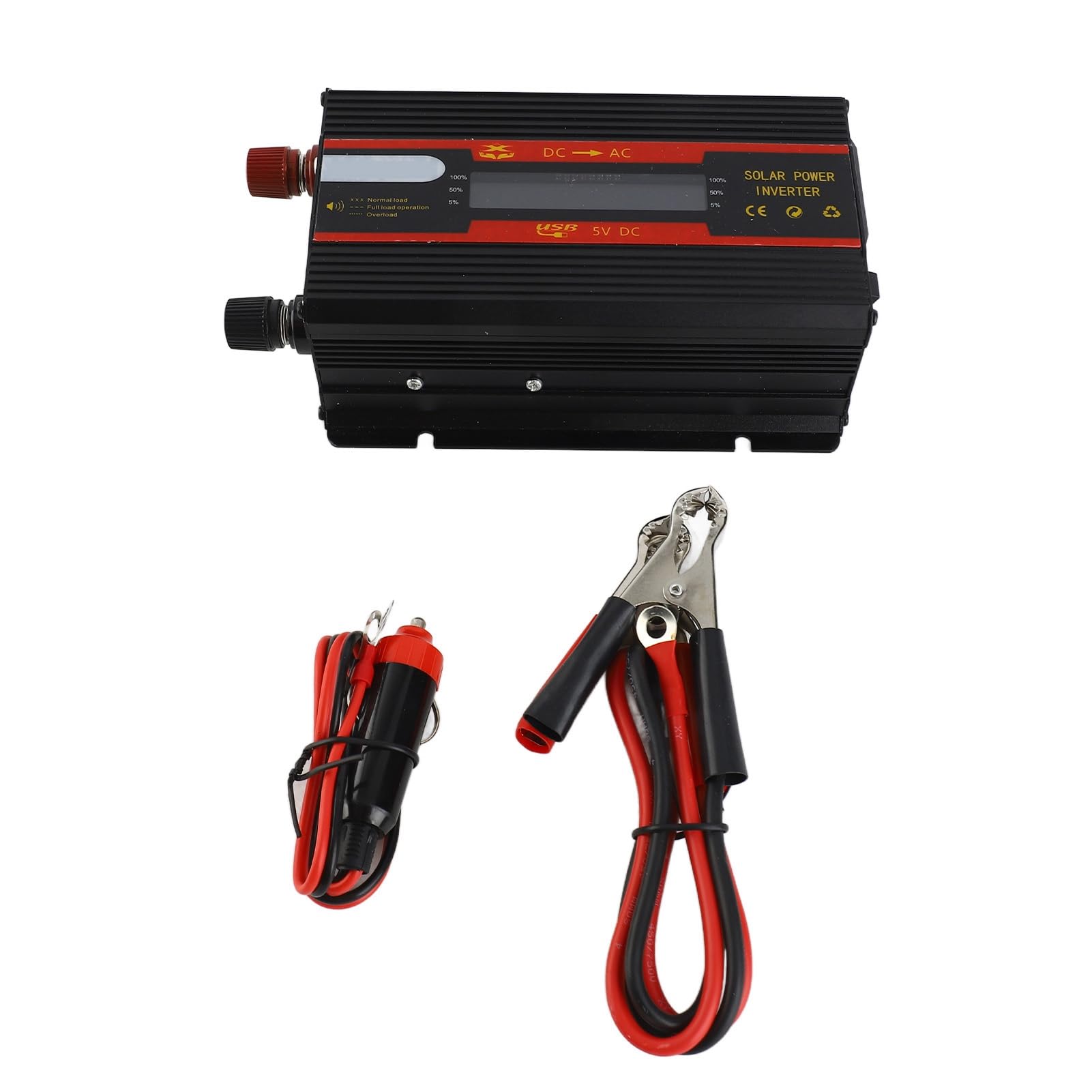 L'inverter per Auto con di Picco da 3000 W Carica in Modo Efficiente i Dispositivi Elettronici, per Viaggiatori in Auto/furgone, Materiale ABS, Dimensioni 7,7 X 4,3 X 2,2 Pollici