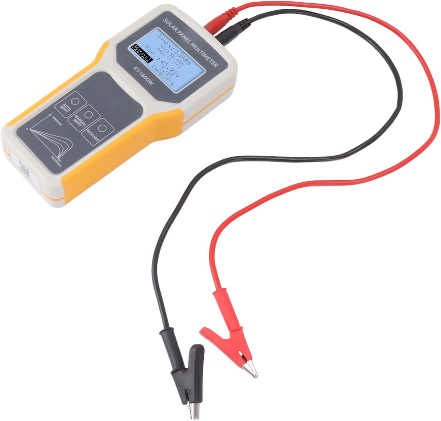 Photovoltaic Panel Multimeter Solar Powered Backlight LCD Display MPPT