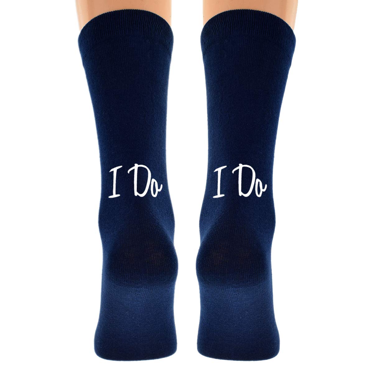 Gtr-Prestige Giftware Men's Navy Blue Fun & Romantic I Do Wedding Socks Uk Size 5-12 (Navy Blue)