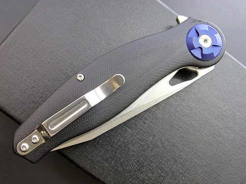 Miniatura 6 de Eafengrow EF76 Cuchillo plegable para acampar EDC Cuchillo de bolsillo con mango G10 y hoja D2 lavada a la piedra Herramienta de caza al aire libre