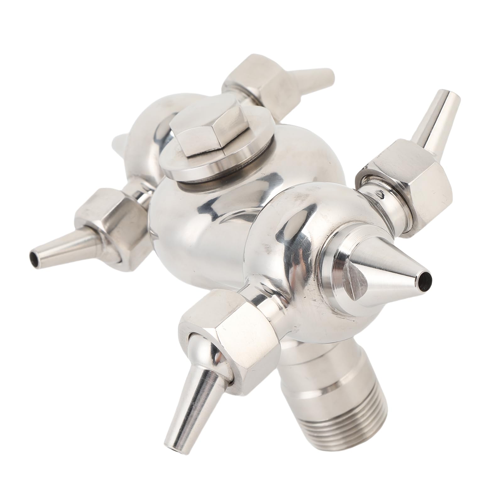 Bewinner Bote de Bola de Pulverización de Limpieza de Acero Inoxidable 304, Rosca Macho DN25, Boquilla de Limpieza de Tanque Giratoria de 360°, Bocina de Circulación Accionada por Retroceso para