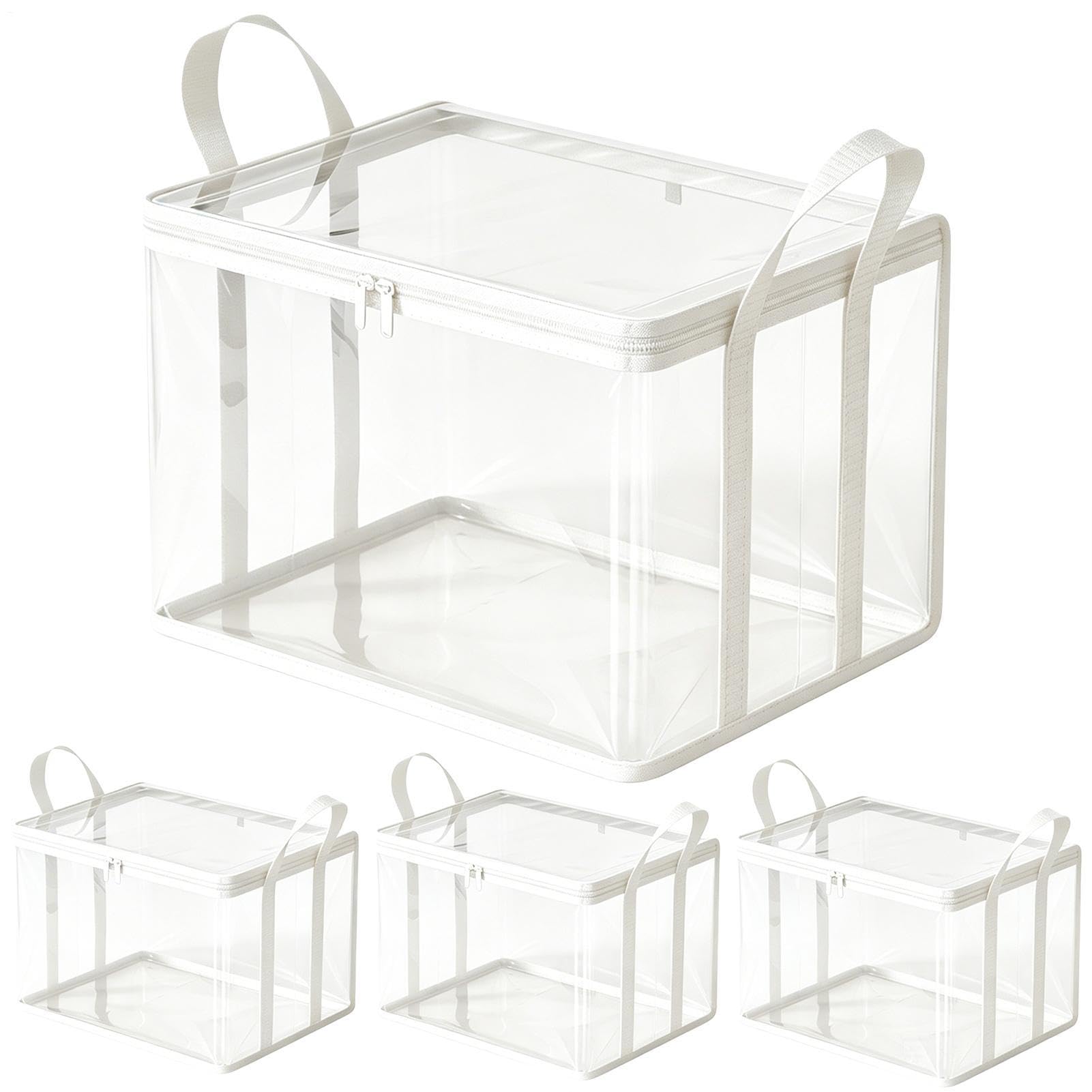 Portaobjetos de grueso y resistente material transparente para ropa y casa 1