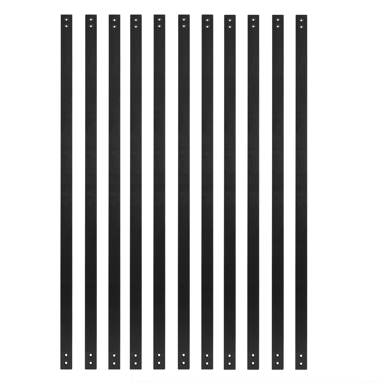 HZIU Deck Balusters 61 Pack Iron Balusters 29.5"x1" Metal Deck Spindles Black Staircase Baluster with Screws, for Wood and Composite Deck. Straight Design