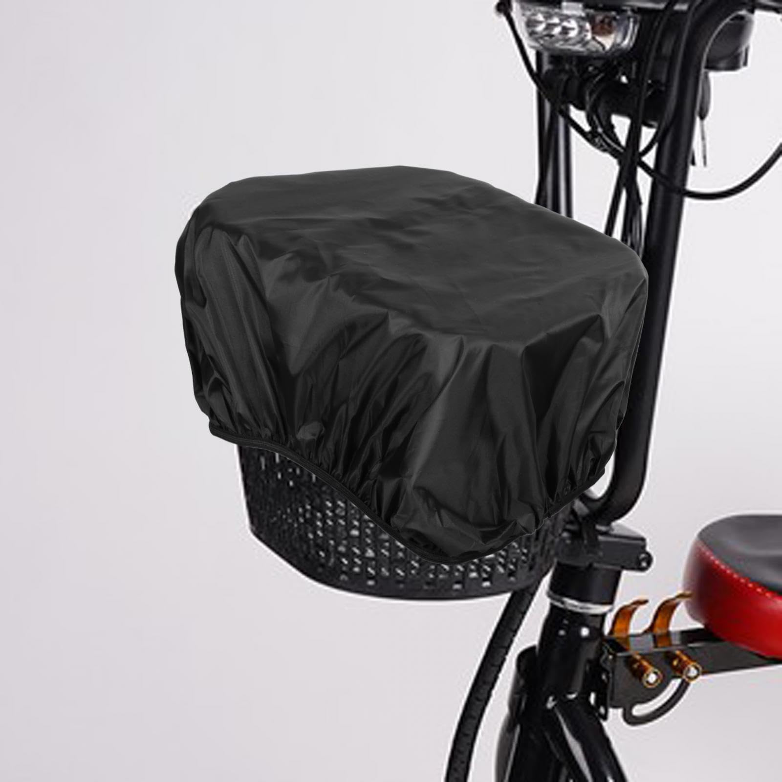 colaxi Bike Basket Cover Bike Basket Liner Rainproof Dustproof Bicycle Basket Rain Cover Protector for Mountain Road Bikes Tricycles, Black, L