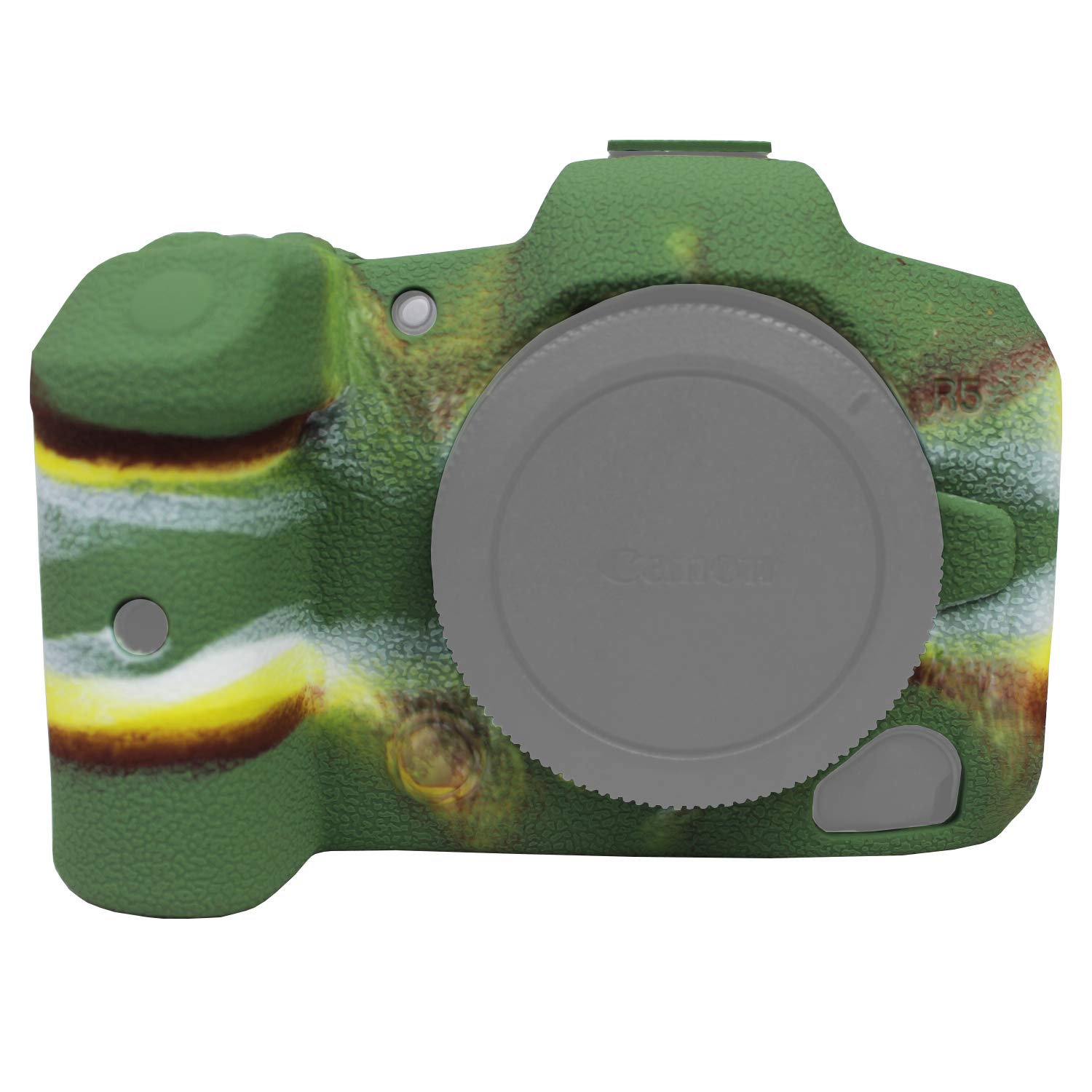 Easy Hood Camera Case for Canon EOS R5 Mirrorless Camera, Texture Surface, Anti-Scratch Soft Silicone Rubber Protective Camera Cover Protector Skin Shell (Camo)