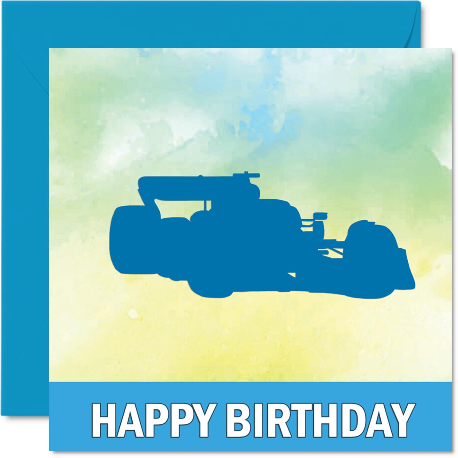 Formulaoneracing Sport Birthday Cards - Boys in Sports - Happy Birthday Card for Boy Son Brother Grandson Nephew Uncle Cousin, 145mm Bday Greeting Cards