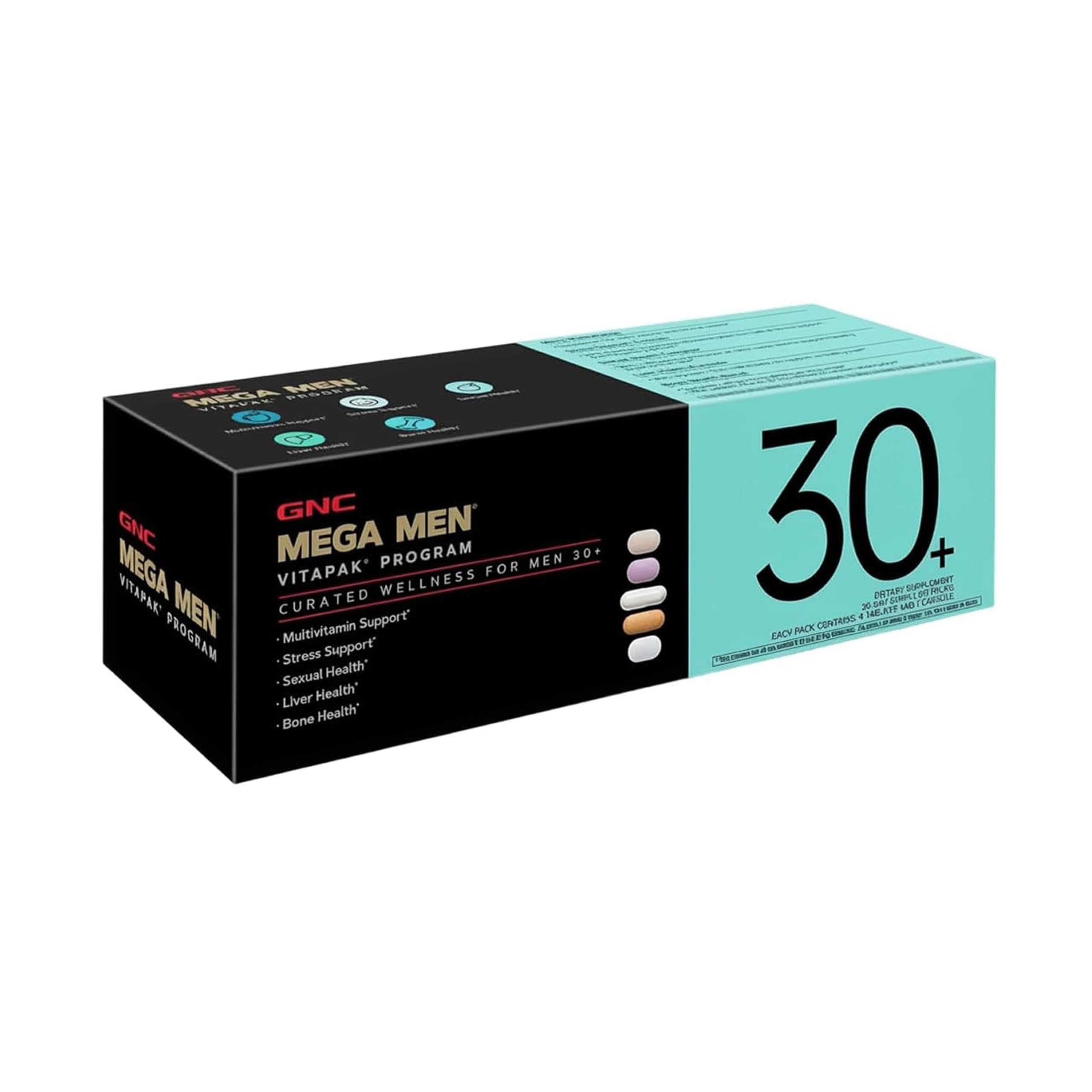 GNC Men's 30+ Vitapak Program, 5-in-1 Multivitamin, 30 Servings