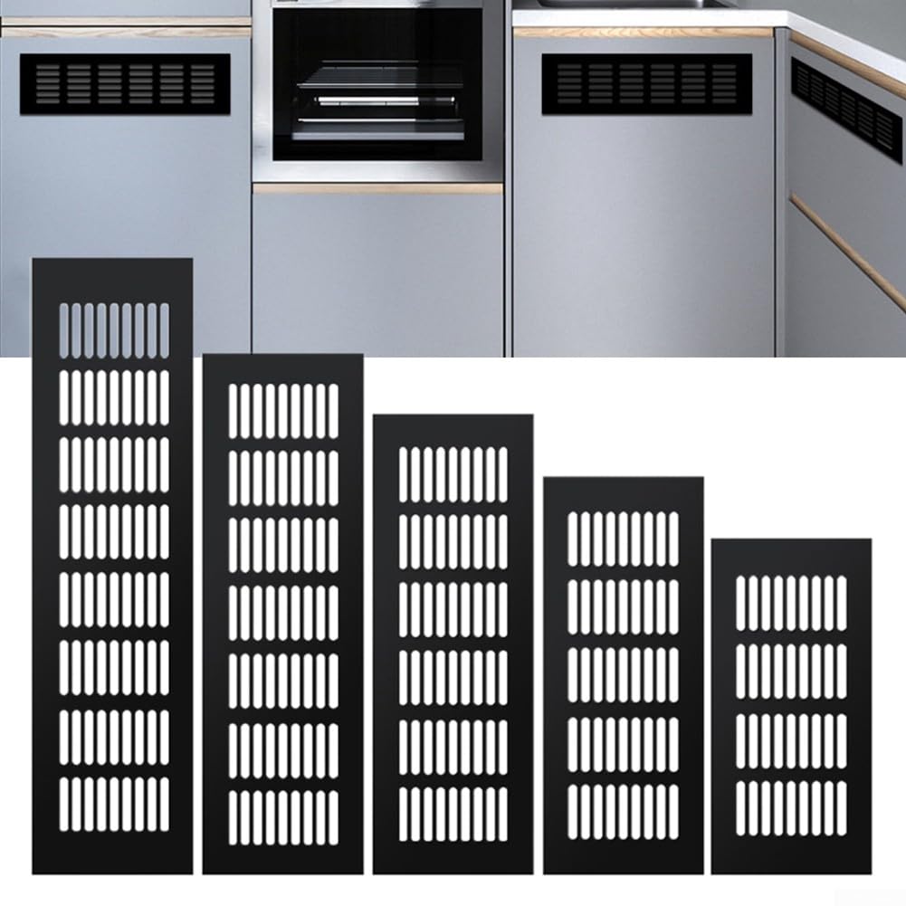 60x250MM Internal Vent Covers, Aluminium Rectangular Wardrobe Air Vent Grille Ventilation, Suitable for Cabinet Air Vent Grille Cover - Image 4