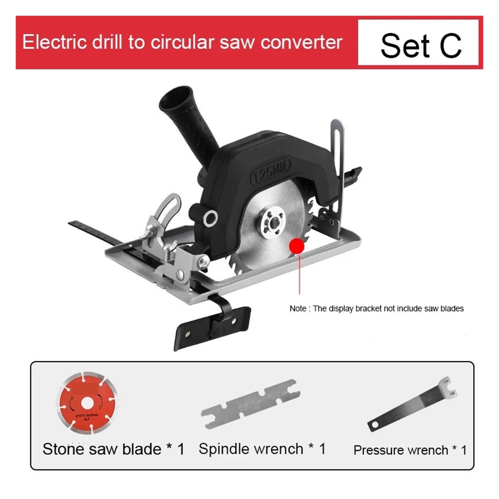 Soporte de conversión ajustable de 0 a 45 grados para amoladora angular con hoja de sierra, herramienta de corte de precisión para amoladoras de 100 a 125 mm.