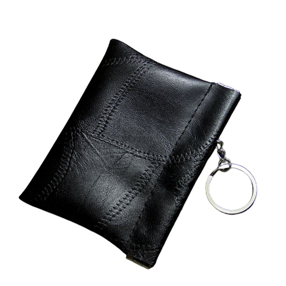 Coin Purse Long PU Leather Money Change Bag Brown Black Function Pocket Card Holders(#1)