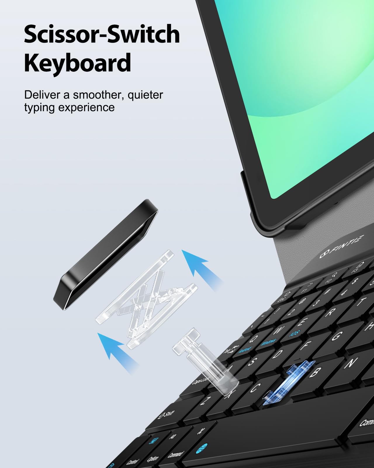 Fintie Funda con teclado para Samsung Galaxy Tab A11 Plus/A9 Plus de 11 pulgadas, color negro | 3 ángulos de visión, teclado Bluetooth desmontable, batería recargable, doble protección, uso de viaje y estudio de trabajo