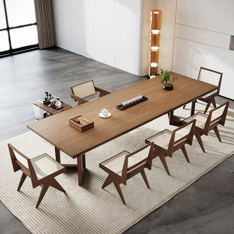 Scrivanie Tavolo da tè in Legno massello in Stile Cinese, Tavolo for riunioni e trattative, Adatto for Cucina, Soggiorno Sala Pranzo Tavolo da Lavoro(160x80x75cm)