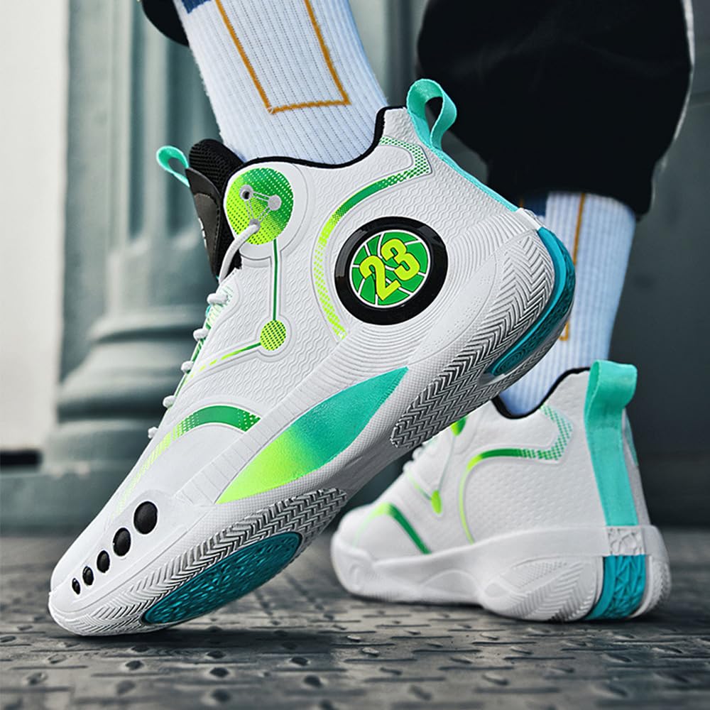 Hixingo Scarpe da Basket Uomo Scarpe da Ginnastica Scarpe da Corsa Sportive, Donna Traspirante Antiscivolo Sport Scarpe da Ragazzo, Unisex Adulto Scarpe Sportive per Basket Tennis