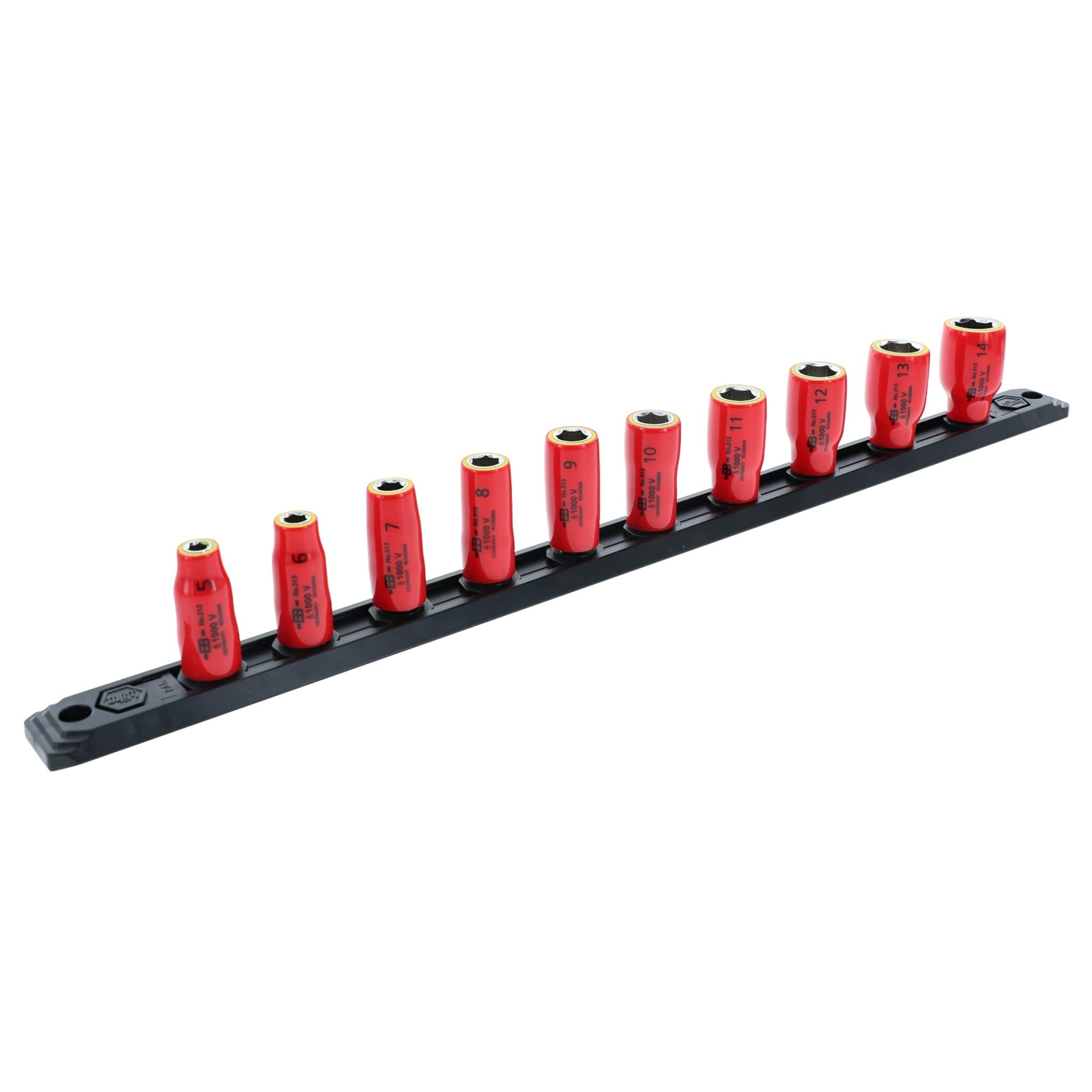 10 PC INSUL SOCKETS 1/4 DRIVE