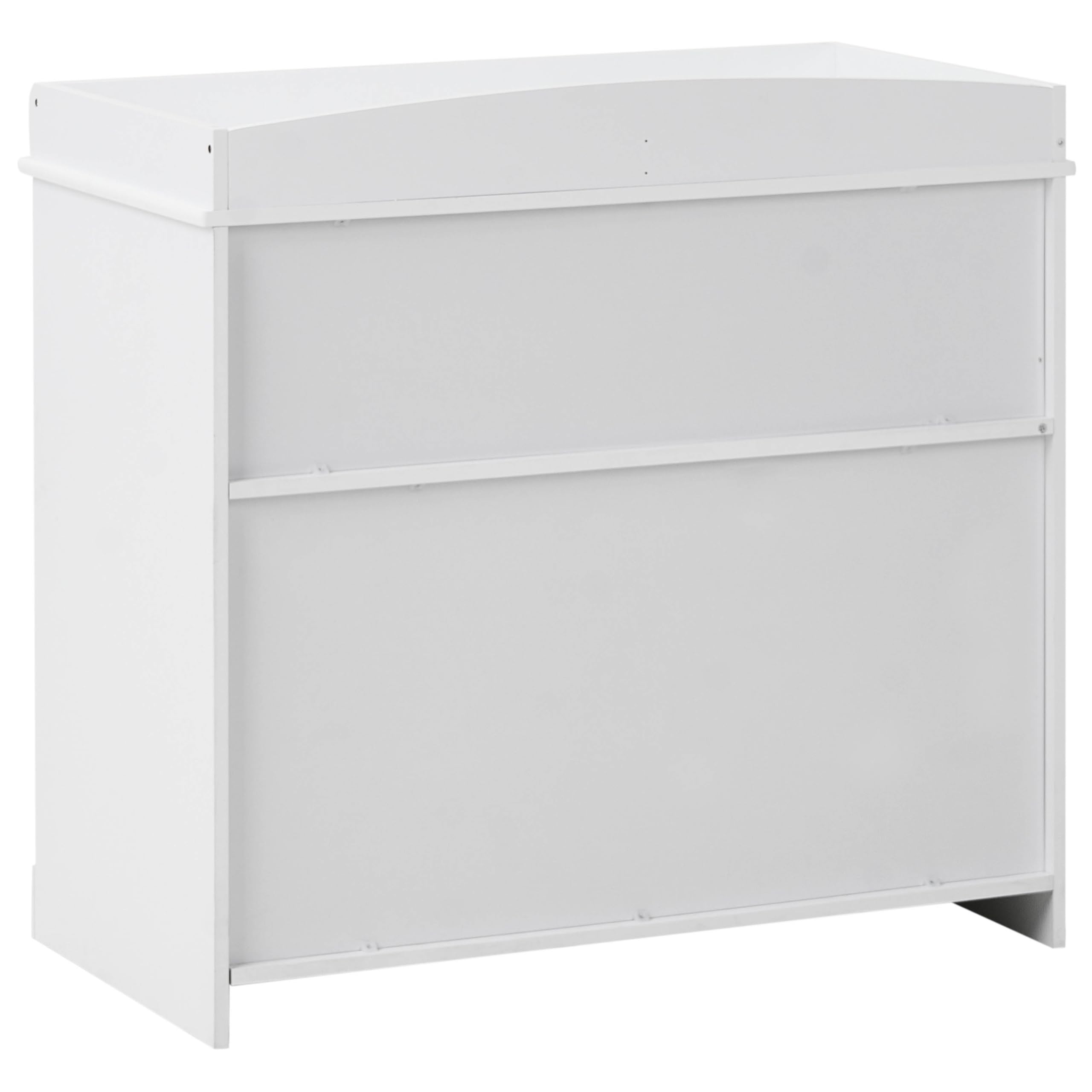 Beliani Baby Wickeltisch Kommode weiß schmal 50x90x86 cm 2 Schubladen 3 Regale Virden
