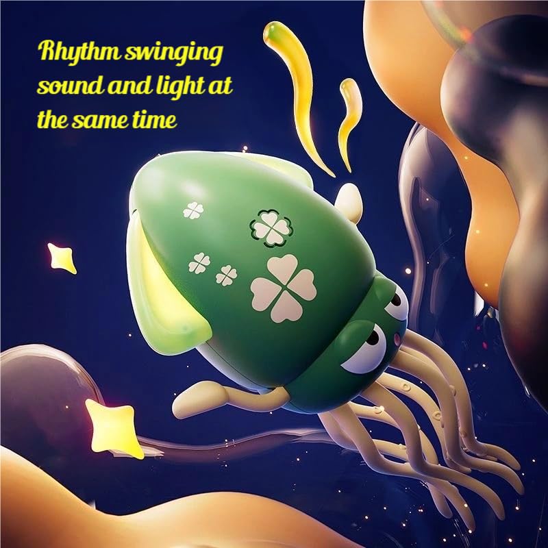 Image of CHDBLOCK Electric Dancing Octopus Baby Toy, Automatic Evasion Octopus Toy with Led Light and Music, Interactive Entertainment for Baby Sensory Development Birthday Gifts(Pink)