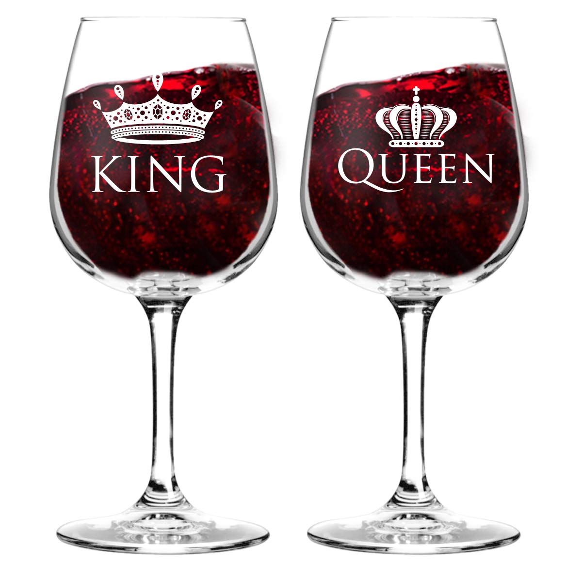 Hubby Wifey Couple Shot Glasses Gold Foil Print For Wedding - 2 Pcs, 2