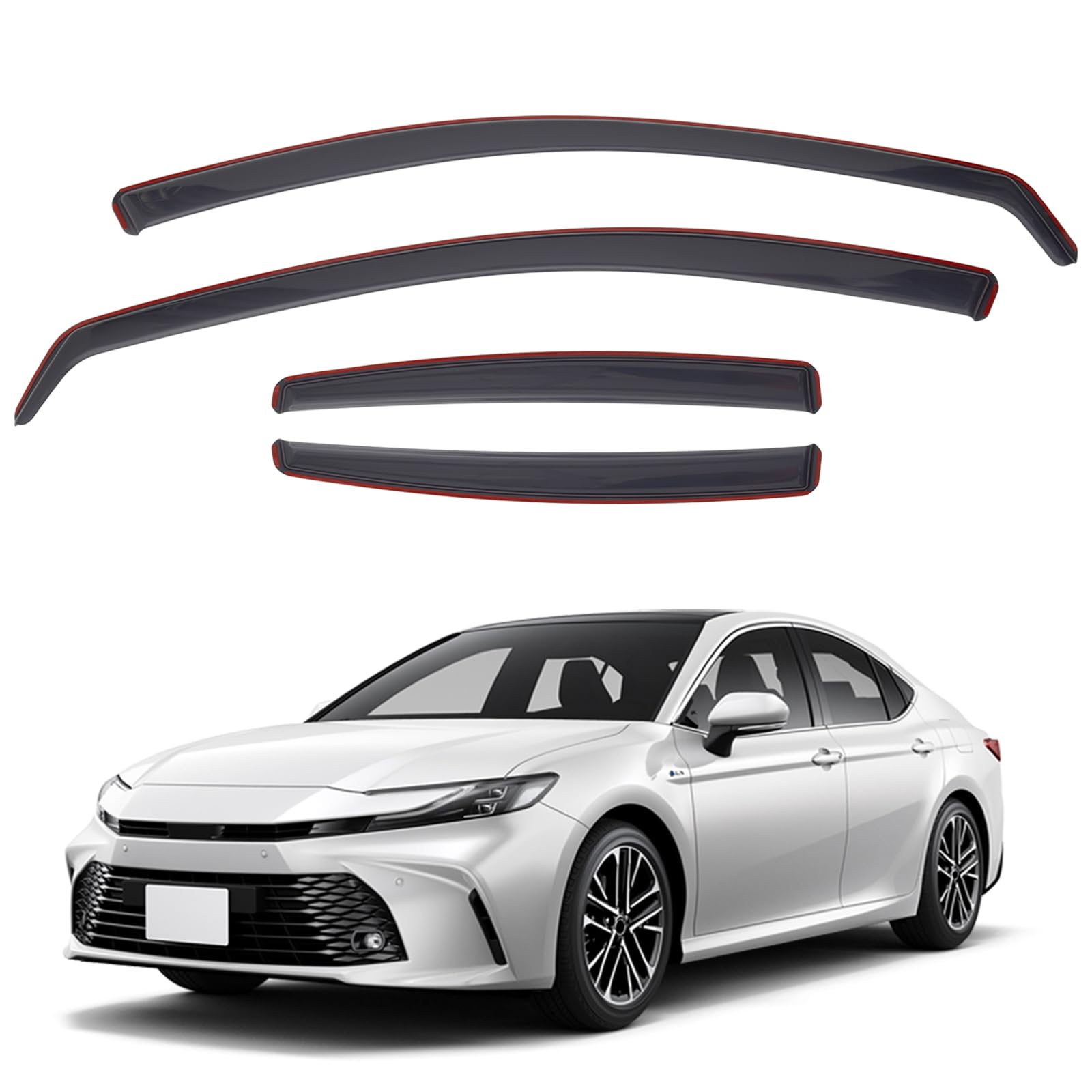 in-Channel Rain Guards for Toyota Camry 2025 2026 Side Windows Visors Vent Deflectors Shades 4Pcs LE SE XLE XSE